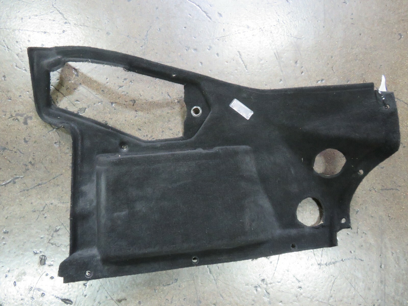 Ferrari F430, Front Trunk Carpet, LH Wall Panel w/ CD Option, Used, P/N 68511400