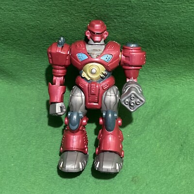 VINTAGE HAP-P-KID WALKING LIGHT UP M.A.R.S. 7'' ROBOT ACTION FIGURE