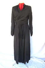 Barbara Bui coat dress black silk OS chic naughty fun NWOT wear w/ Rick Owens