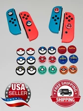 2 Thumb Grip Cap Joystick Cover For Nintendo Switch JoyCon Controllers Pokemon