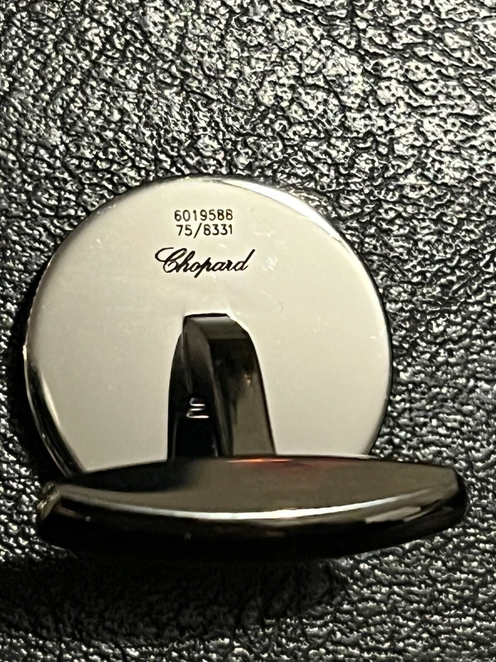 Gemelos Chopard Mille Miglia acero inoxidable y caucho negro y plateado 75/8331 Foto 3 de 4