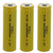 AA 1.2V 1000mAh Button Top Rechargeable Battery for LED Lights, Hobby, Alarms