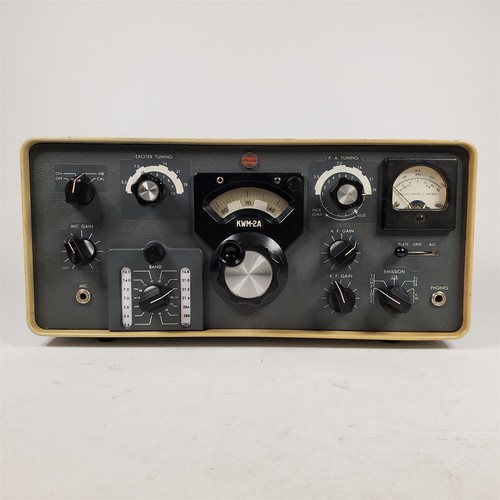 Collins KWM-2A emblème rond émetteur-récepteur radio amateur S/N 14862 MCN 9776 - Photo 2/9