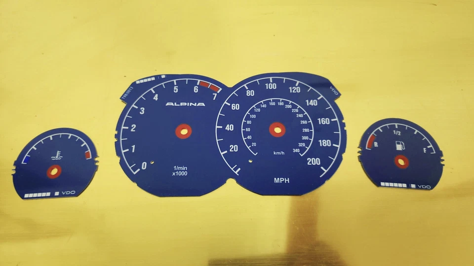 BMW e31 la serie 8 Cluster Face (MPH y KM disponibles) estilo Alpina Foto 2 de 4