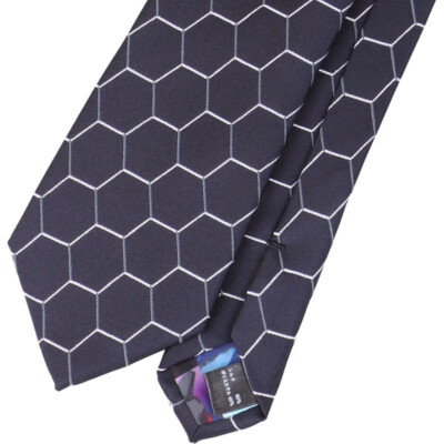 Evangelion Geometric Tie Navy White Gray KONAKA/FUTATA Radio Eva
