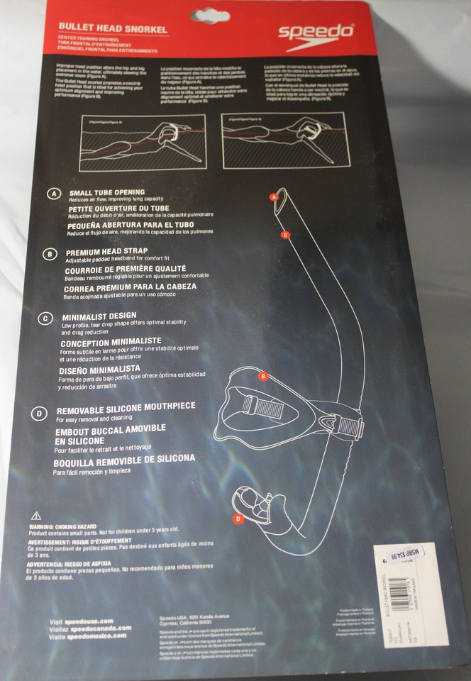 SPEEDO BULLET HEAD SNORKEL, 7530477 eBay