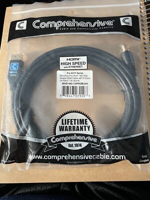 Comprehensive Pro AV/IT Series ProGrip Jet Black 12ft MicroFlex High Speed HDMI