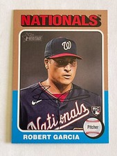 2024 TOPPS HERITAGE ROBERT GARCIA #118 ROOKIE PITCHER NATIONALS BASEBALL CARD