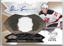 14/15 Fleer Showcase: Damon Severson Rookie Patch Auto Card #'d 115/375 (#152) !