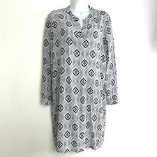 Trenery shirt dress womens sz 10 pure silk black white business resort wear midi