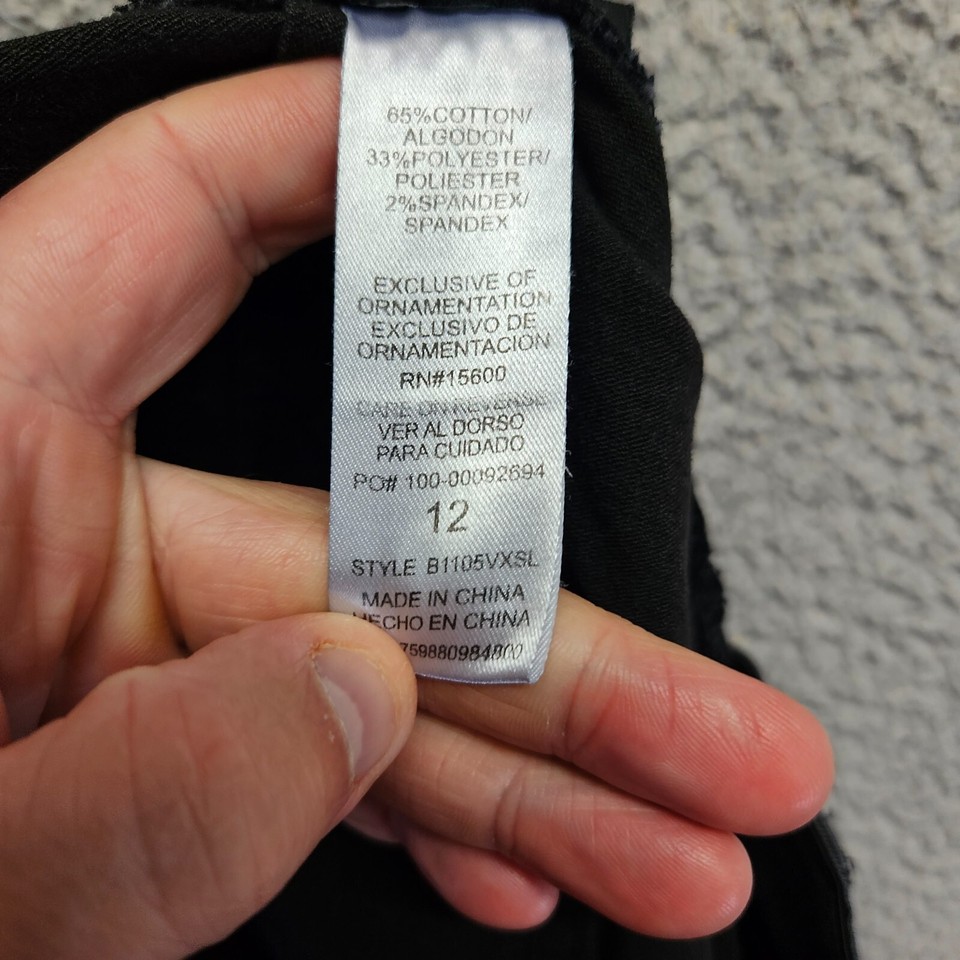 Democracy Jeans Womens Size 12 Black Denim Skinny Leg Ab Solution eBay