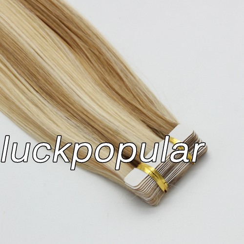 Seamless Tape In Human Hair Extensions Skin Weft Thick Hair Full Head20-40-60Pcs - Picture 85 of 98