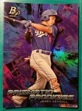 2018 BOWMAN PLATINUM PRISMATIC PRODIGIES PURPLE JEREN KENDALL #22 DODGERS 58/250