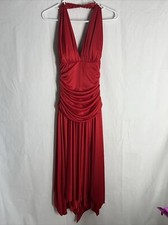 Vintage Betsy  Adam by Linda Bernell Women  s Halter Dress Prom Red Size 6