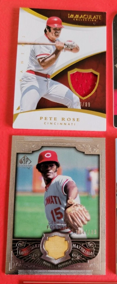 PETE ROSE Johnny Bench TONY PEREZ Ken Griffesy CONCEPCION CARTÃO AUTOGRAFADO E JERSEY VERMELHO - Imagem 2 de 4