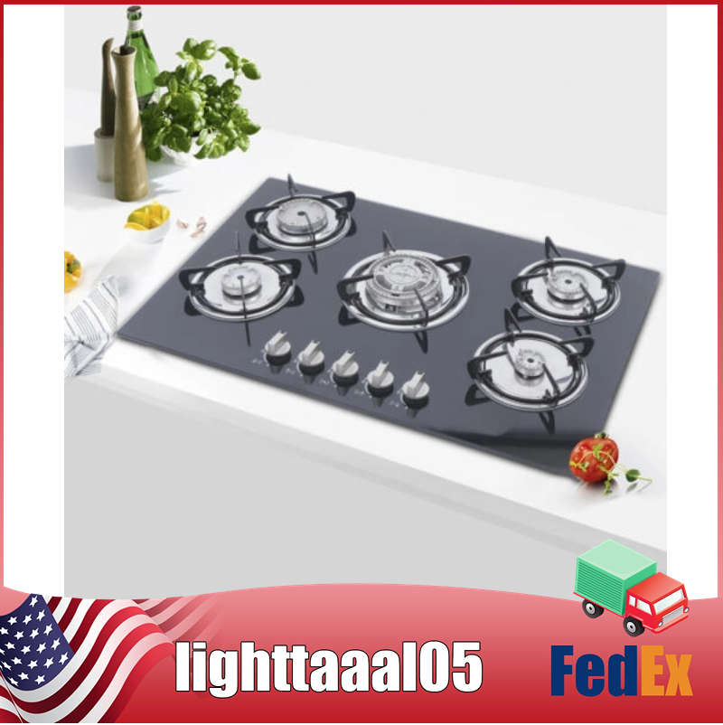 23" Gas Stove Top Builtin 4 Burner Lpg/ng Gas Cooktop Countertop