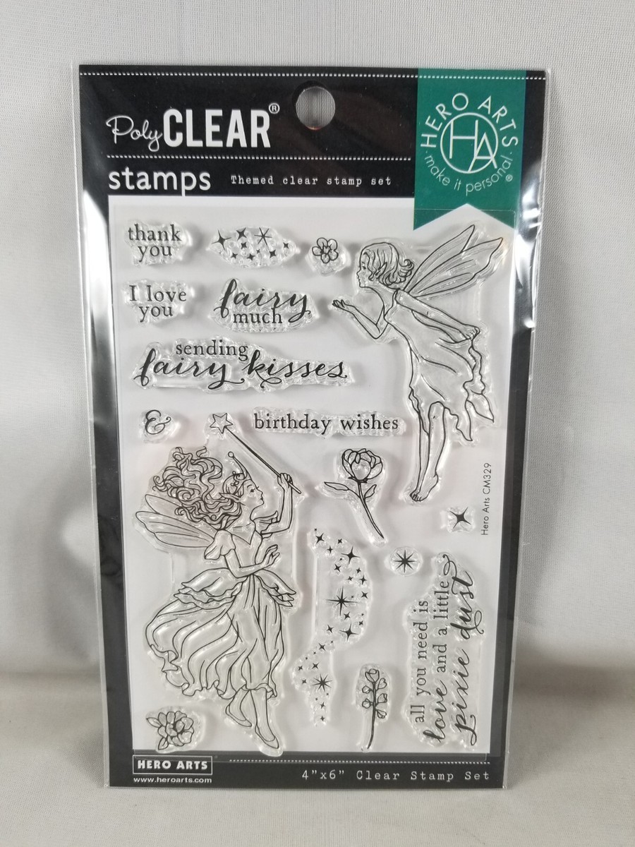 Hero Arts Fairy Kisses Clear Stamps - 4x6 Photopolymer Craft Stamps