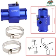For Water Temp Gauge Sensor 1/8 NPT Port Joint Pipe Radiator Hose Adapter 30mm
