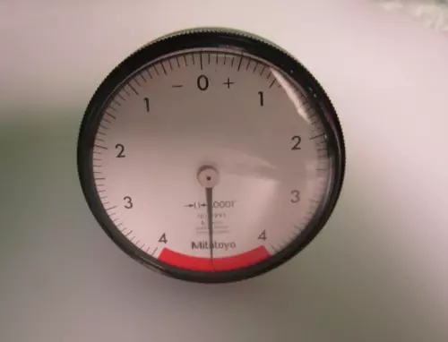 Mitutoyo 2990 Back Plunger Type Dial Indicator: .1mm/.14mm Product Code: 2990 MF