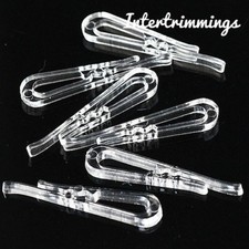 CLEAR PLASTIC ALLIGATOR CLIPS 1.5" SHIRTS, TROUSERS, CHOOSE QUANTITY, ART AD-158