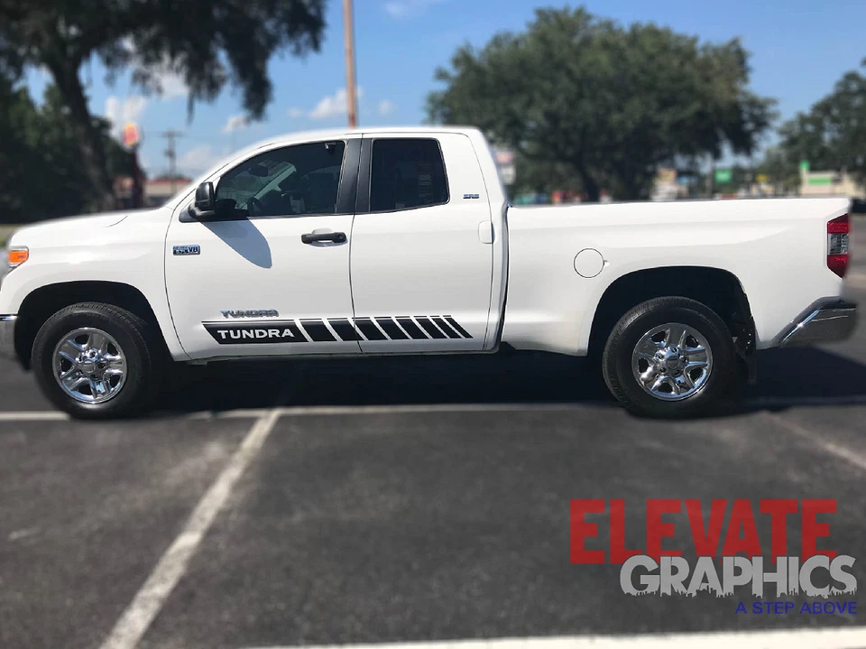 2007-2025 For Toyota Tundra Decals Side Rocker Two Stripes Vinyl Graphic Sticker - Изображение 4 из 4