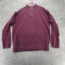 POLO Ralph Lauren Sweatshirt Mens Large Tall 1/4 Zip Long Sleeve Red