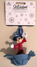 BNWT Disney Fantasia Sorcerer Mickey Mouse Sketchbook Christmas Ornament
