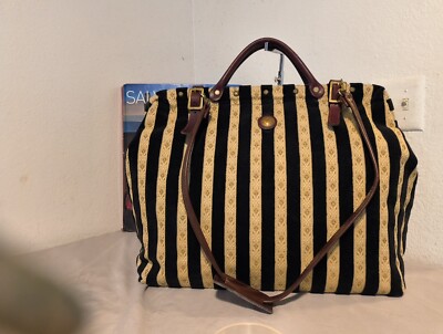 Vintage 1970's Victorian Traveler Large Mary Poppins Style Tapestry Handmade Bag