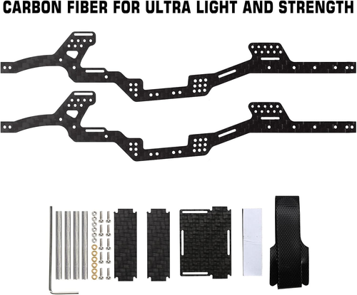 Carbon Fiber Chassis Kit Low Center of Gravity Frame Girder for Axial SCX24 Dead - Picture 5 of 12