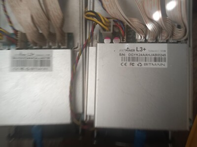 Antminer L3 +  504mh with 1800w power supply! Used. Hive OS can be factory reset