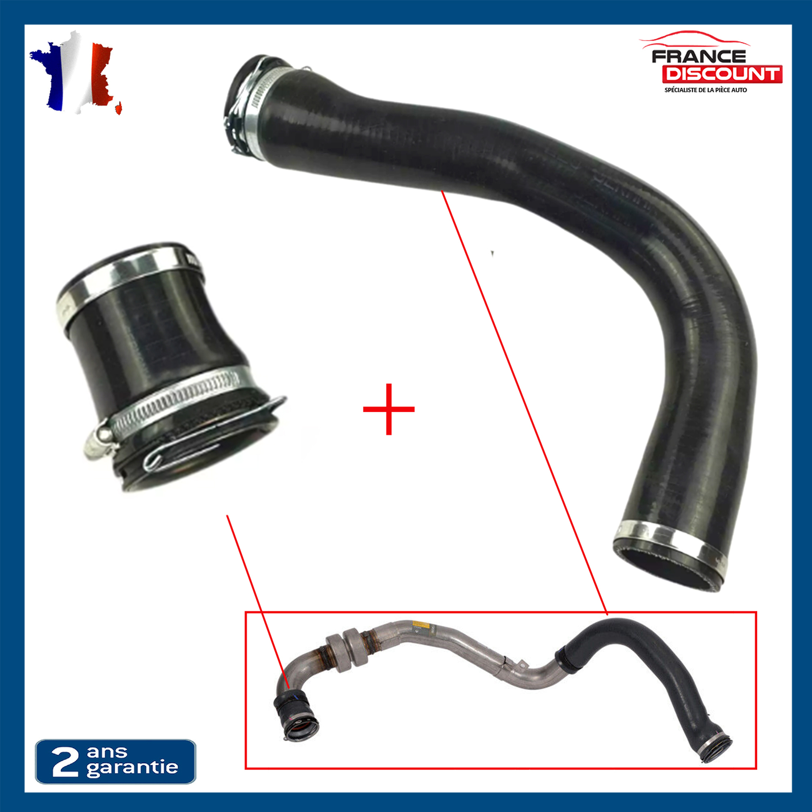 Tuyau de gaine turbo pour Laguna 3 2.0 dCi - Caoutchouc renforcé haute pression