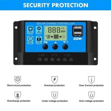 20W Motorhome flexible Solar Panel kit LCD USB controller Camper Caravan HUT