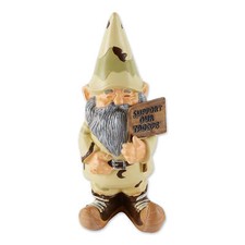 Garden GNOMEs Statue Lawn Decor SUPPORT OUR TROOPS Patriotic Armed Forces Gifts