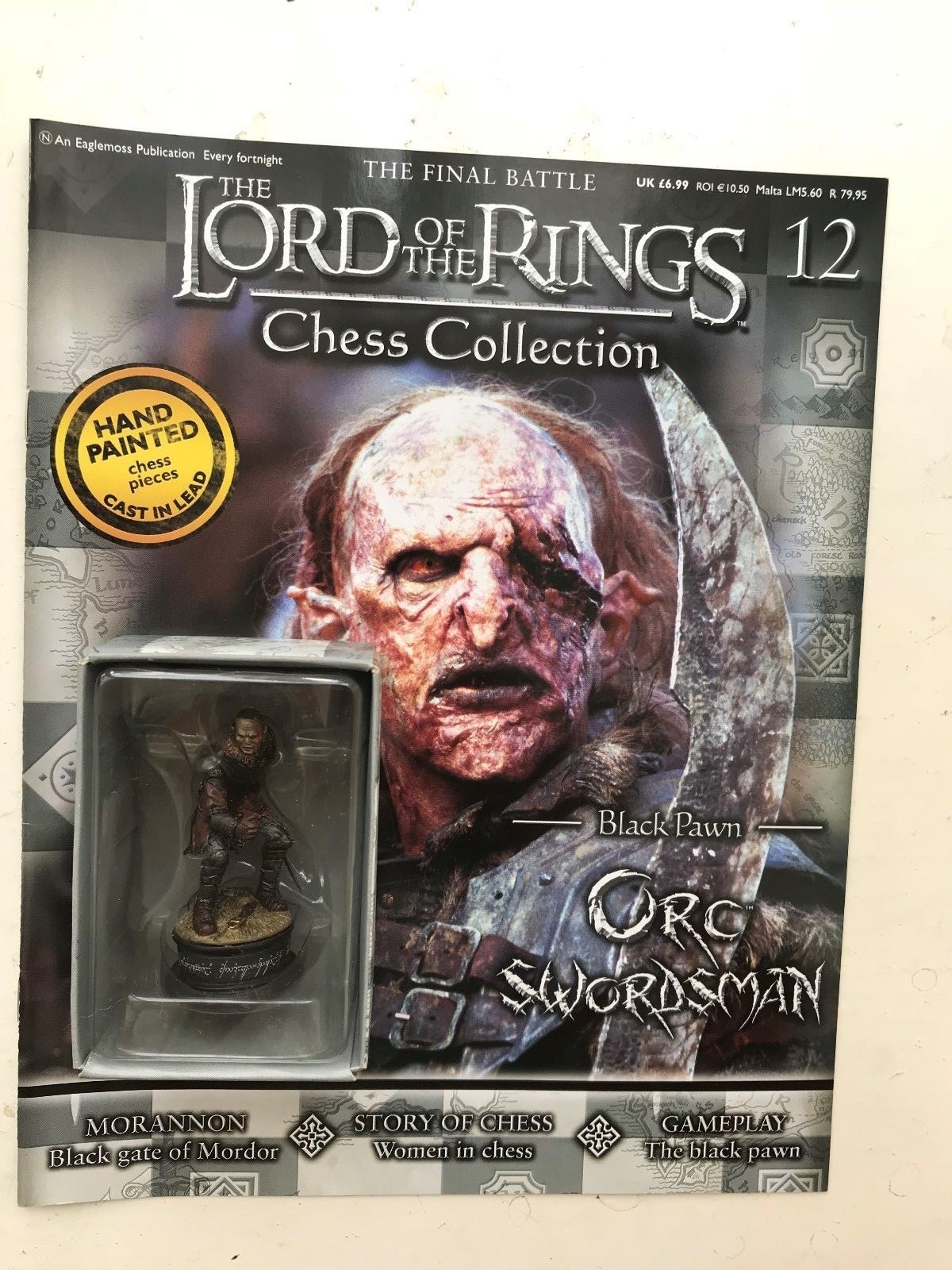 LORD OF THE RINGS CHESS COLLECTION 12 ORC SWORDSMAN EAGLEMOSS FIGURE + MAGAZINE