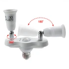 2in1 E27 Infrared Motion Sensor Socket Converter Splitter Light Lamp Bulb Holder