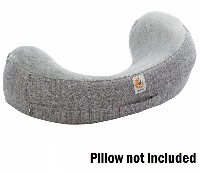 SOLO FUNDA DE ALMOHADA DE LACTANCIA Ergobaby Natural Curve tela de felpa premium gris Foto 2 de 2