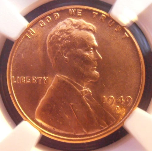 1949 D Lincoln Cent, NGC Certified MS 66 RD (49DN92)