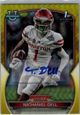 2022-23 Bowman Chrome 1st Bowman Yellow Refractor Auto /75 Nathaniel “Tank” Dell