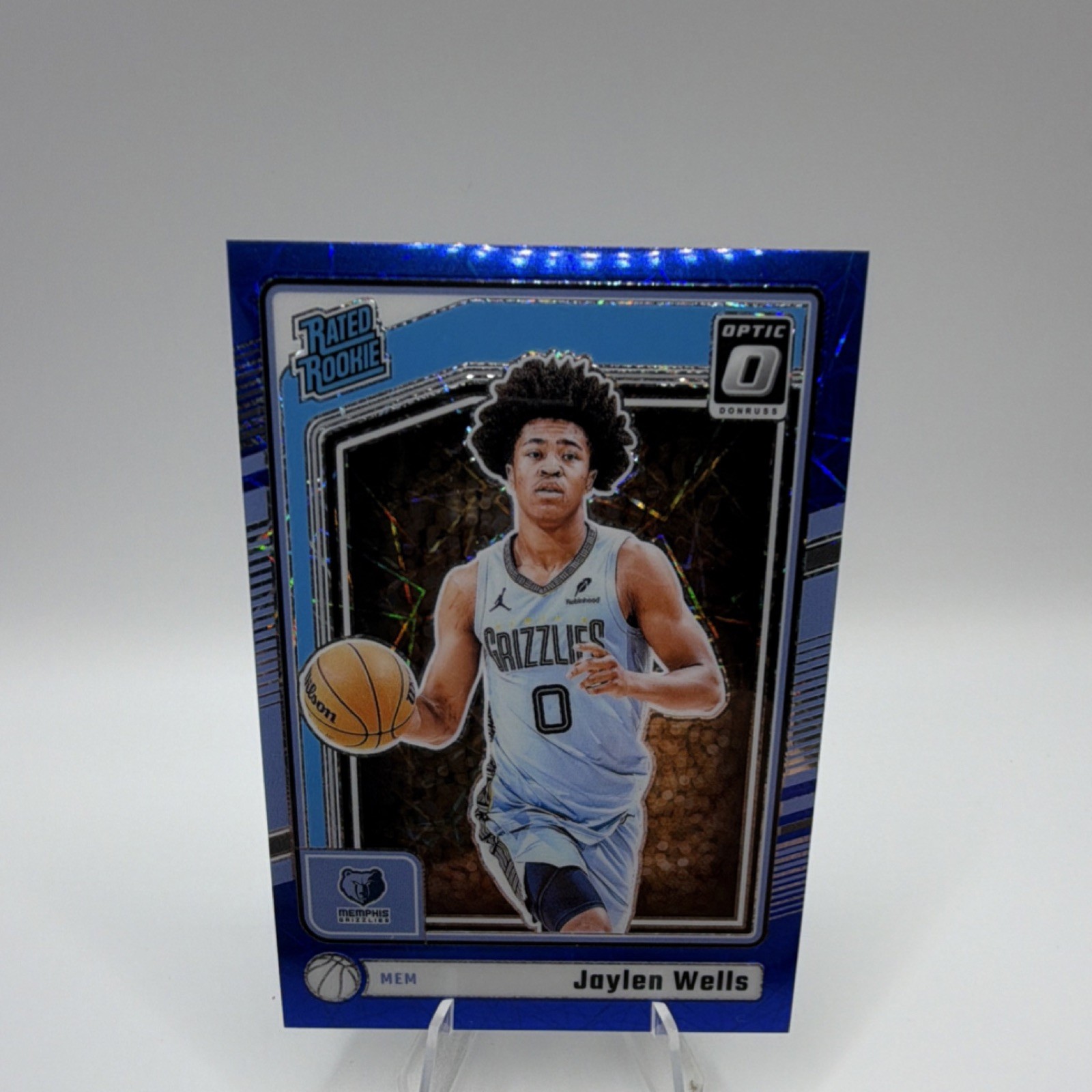 2024-25 Panini Donruss Optic Jaylen Wells #252 Blue Velocity Rookie Grizzlies