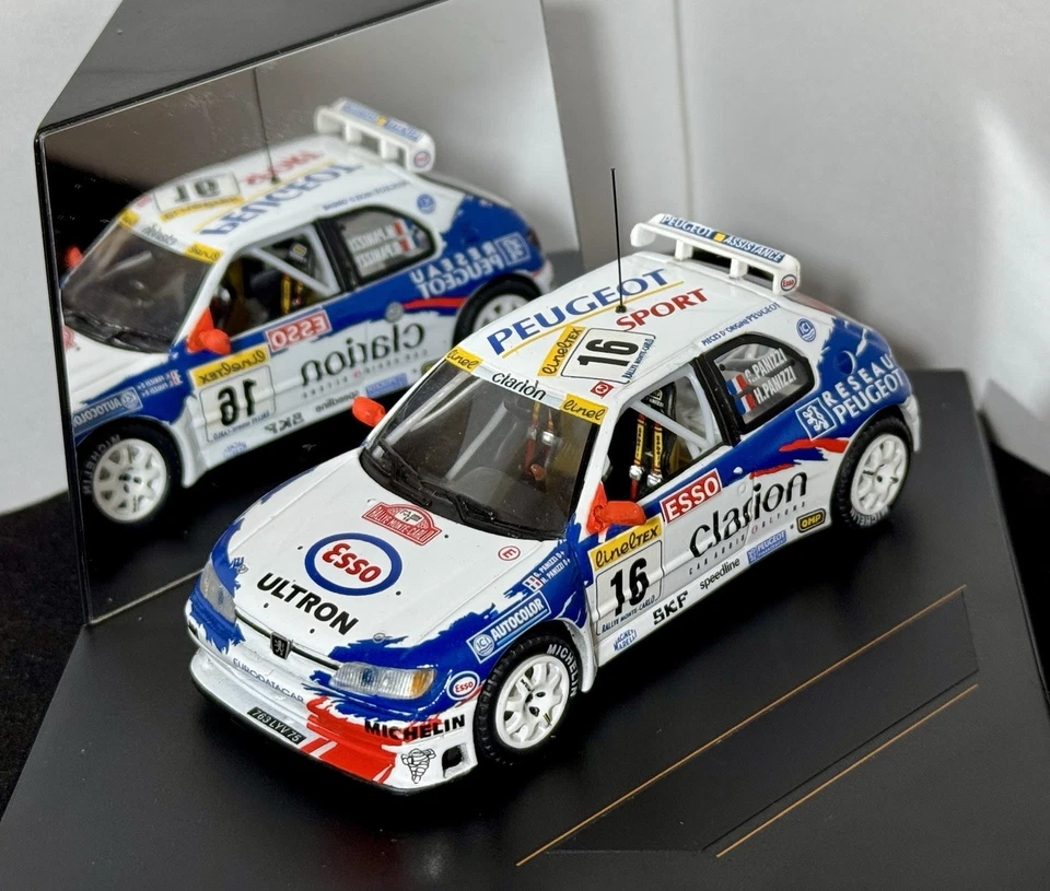 VITESSE V98105 PEUGEOT 306 MAXI PANIZZI-PANIZZI RALLYE MONTECARLO 1998 Snow 1:43 - Immagine 3 di 4