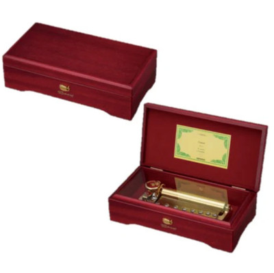 72note Music Box Merry Go Round of Life Howls Moving Castle Mahogany Wine Red