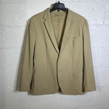 Alfani Men's Alfatech Notch Lapel Patch Pocket Blazer, tan Large 140