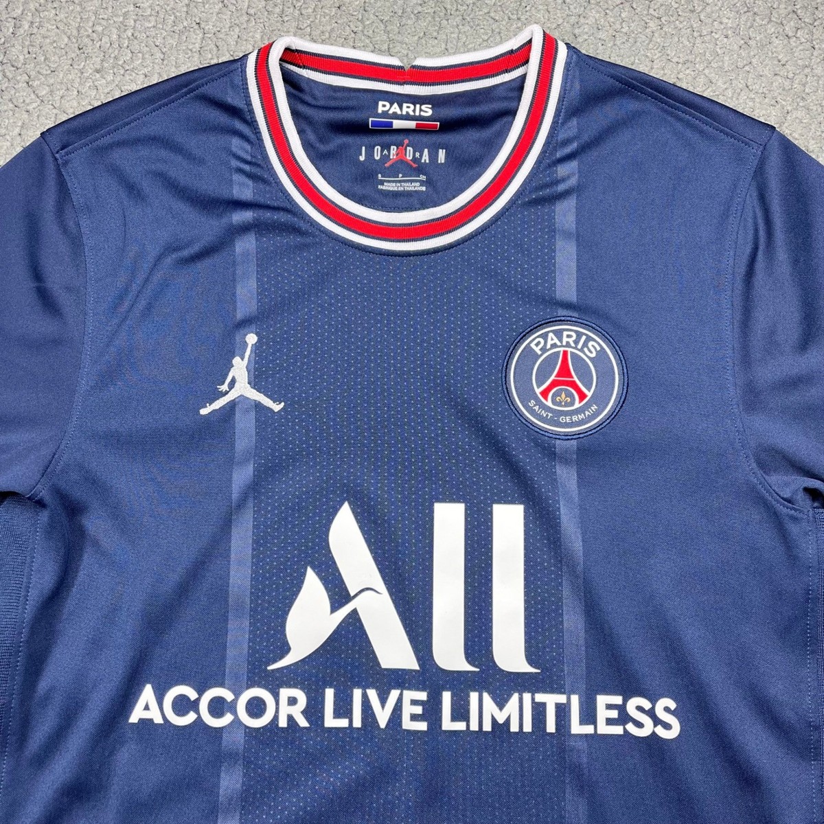 Jordan Paris Saint-Germain PSG 2021-22 Home Jersey Navy Blue
