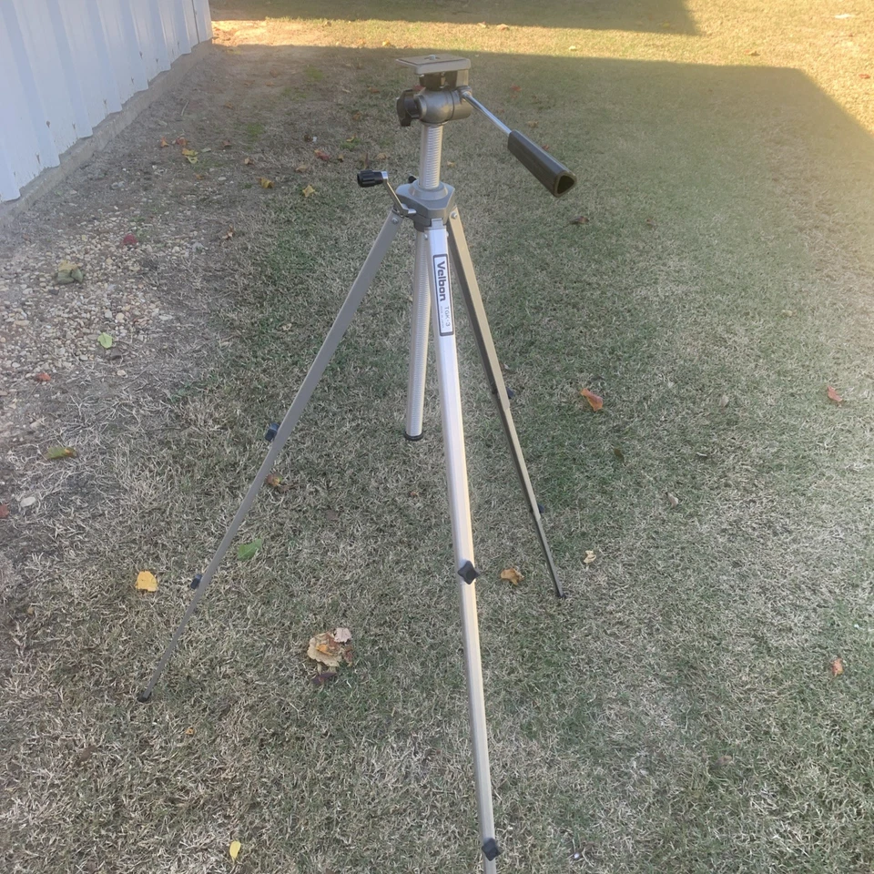 Vintage Velbon TGK-3 Tripod Aluminum Adjustable - Image 2 of 4