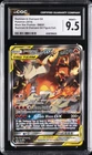 2019 POKEMON BLACK STAR PROMOS #SM201 RESHIRAM & CHARIZARD GX CGC 9.5