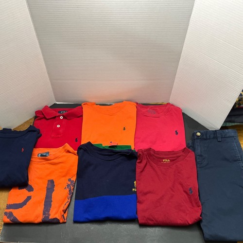 Lot of 8 Boys Clothes SZ 7/8 - Polo Ralph Lauren Vineyard Vines