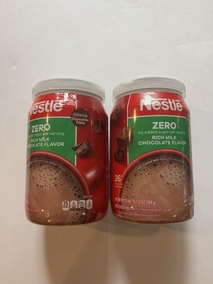 2 Pack Nestle Hot Cocoa Zero Added Sugar Fat Free Rich Milk Chocolate 7.33oz