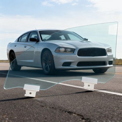 Door Window Glass For Dodge Charger 4-Door Sedan 2011-2023 Front Passenger Side