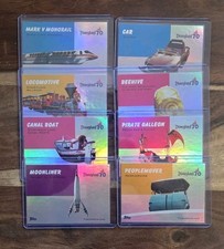 Topps Disneyland 70th Anniversary 8 Card Lot Ride Vehicles Foil