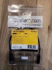 StarTech 1 ft. (0.3 m) USB to Micro USB Cable - USB 2.0 A to Micro B - Black